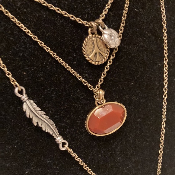 Gold Layered Necklace with Charms - Picture 3 of 6